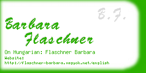 barbara flaschner business card